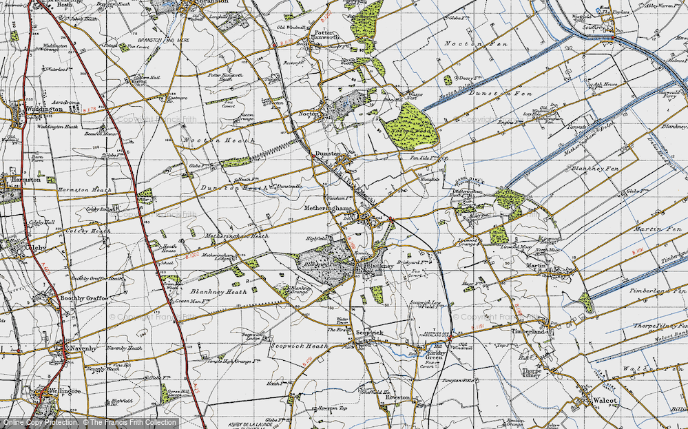Old Map of Metheringham, 1947 in 1947