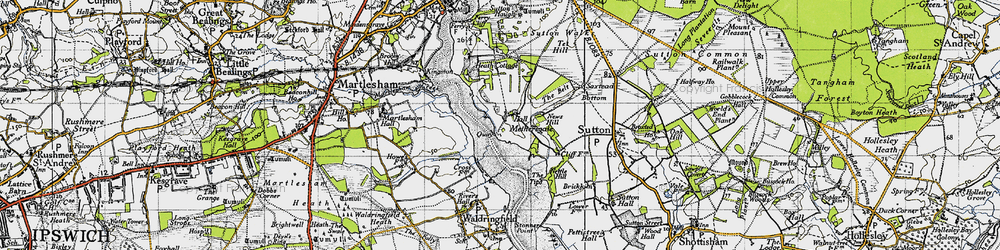 Old map of Methersgate in 1946