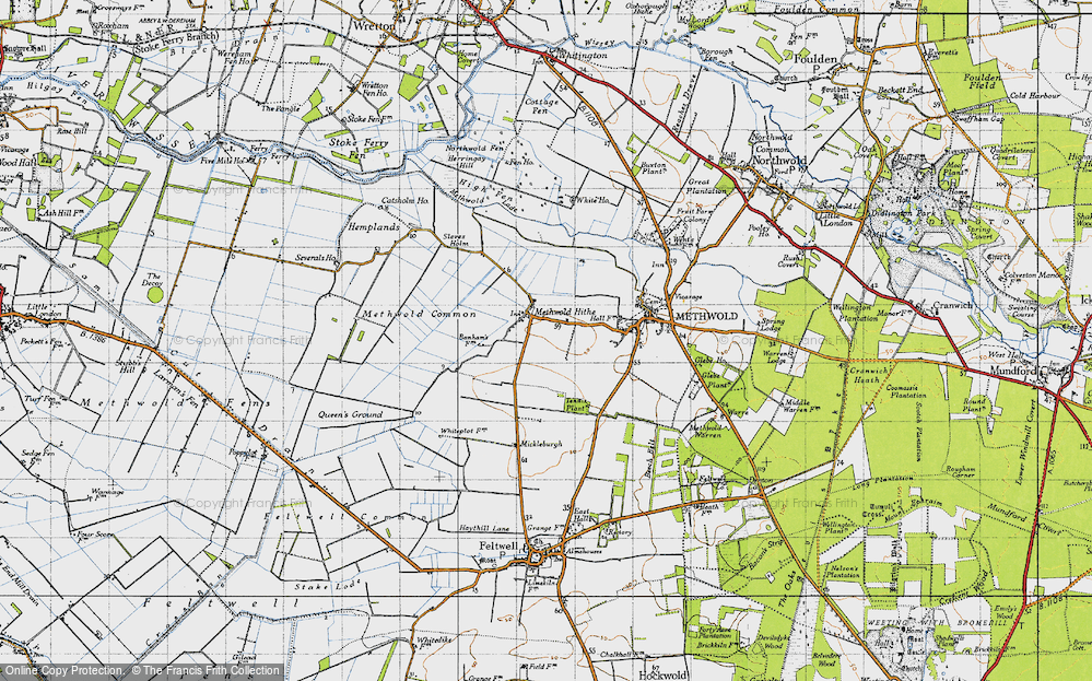 Old Map of Methwold Hythe, 1946 in 1946