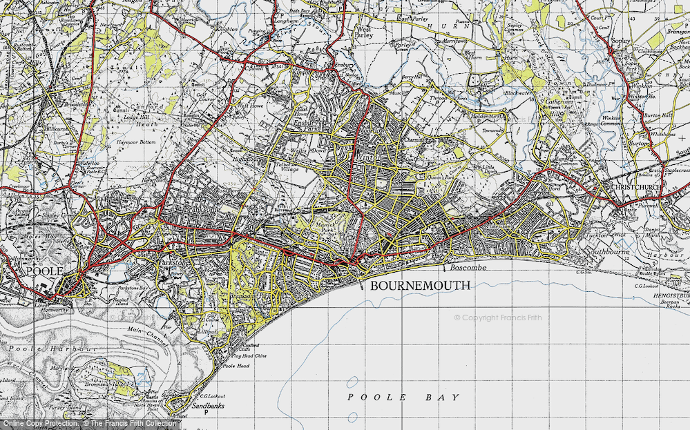 Old Map of Meyrick Park, 1940 in 1940