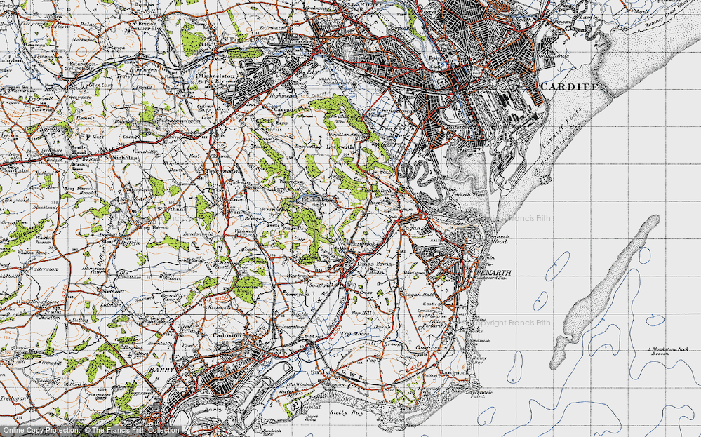 Old Map of Michaelston-le-Pit, 1947 in 1947