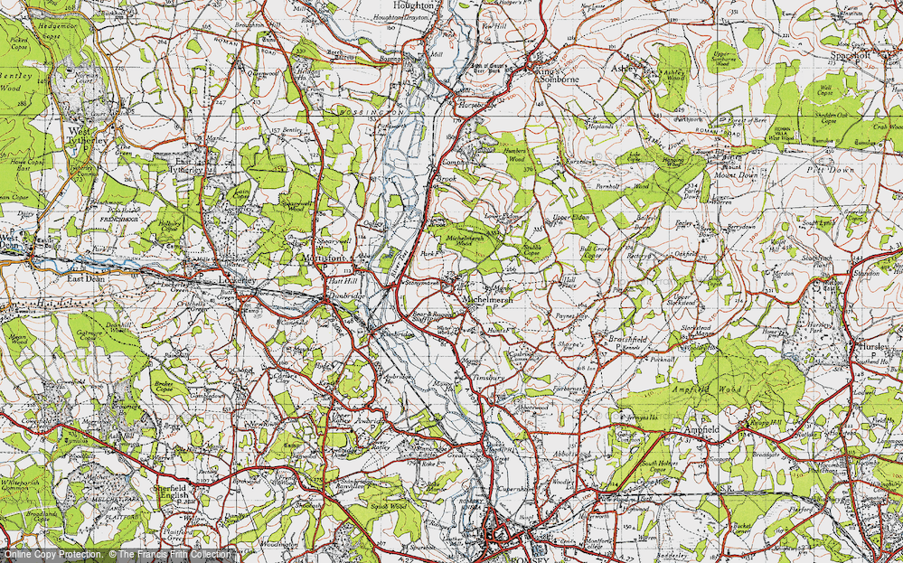 Old Map of Michelmersh, 1945 in 1945