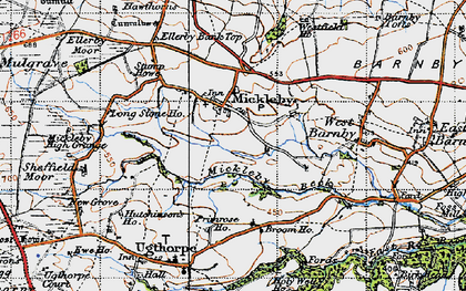 Old map of Mickleby in 1947