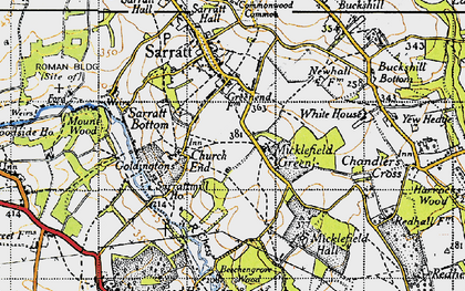 Old map of Micklefield Green in 1946