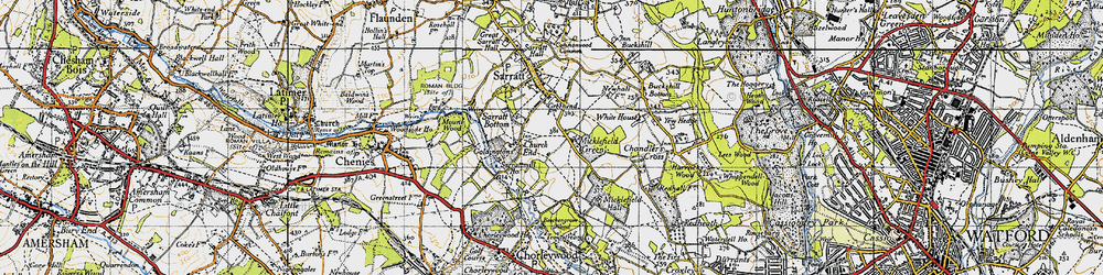 Old map of Micklefield Green in 1946