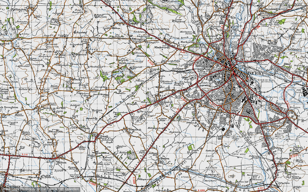 Old Map of Mickleover, 1946 in 1946
