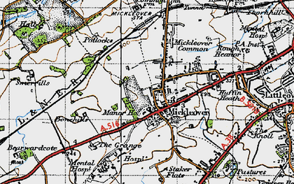 Old map of Mickleover in 1946