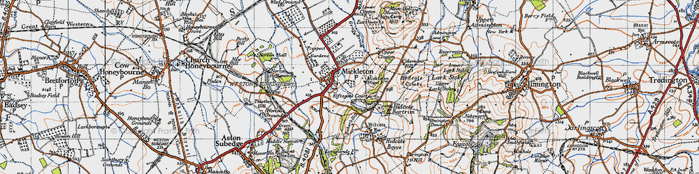 Old map of Mickleton in 1946
