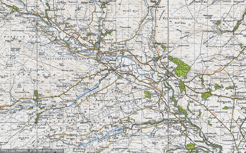Old Map of Mickleton, 1947 in 1947