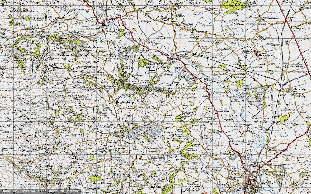 Old Map of Mickley, 1947 in 1947