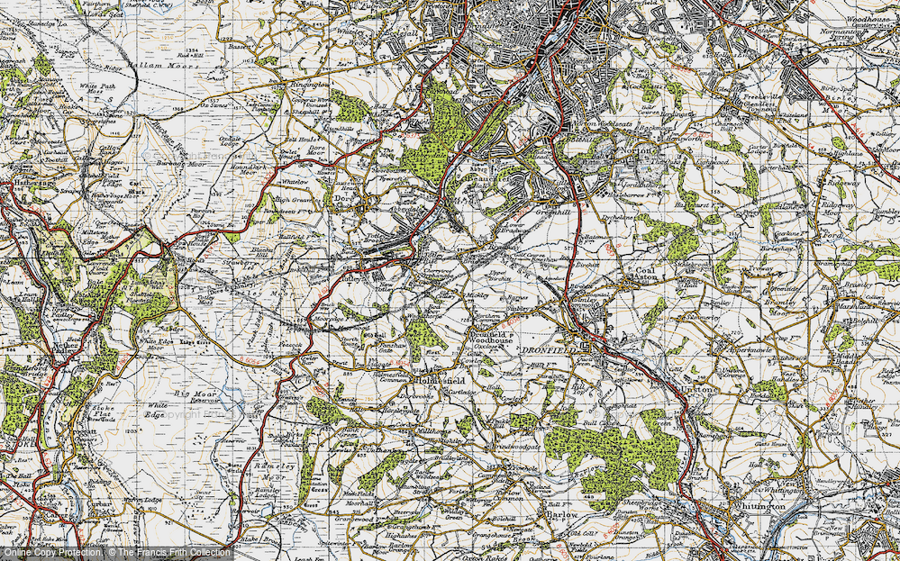 Old Map of Mickley, 1947 in 1947