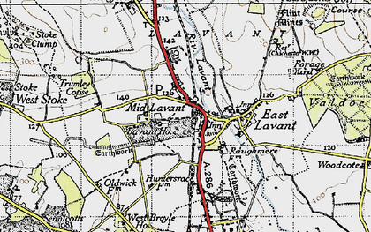 Old map of Binderton Ho in 1945