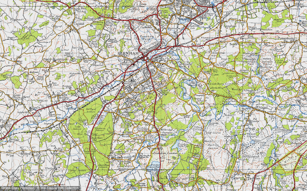 Old Map of Middle Bourne, 1940 in 1940