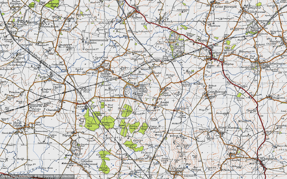 Old Map of Middle Claydon, 1946 in 1946