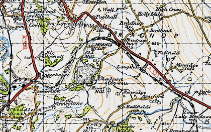 Old map of Apesford in 1947