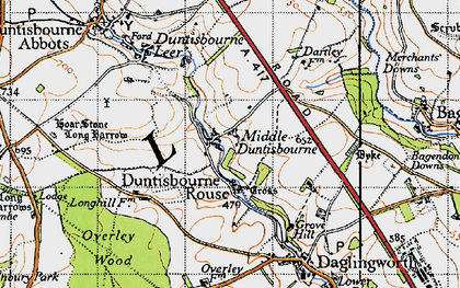 Old map of Middle Duntisbourne in 1946