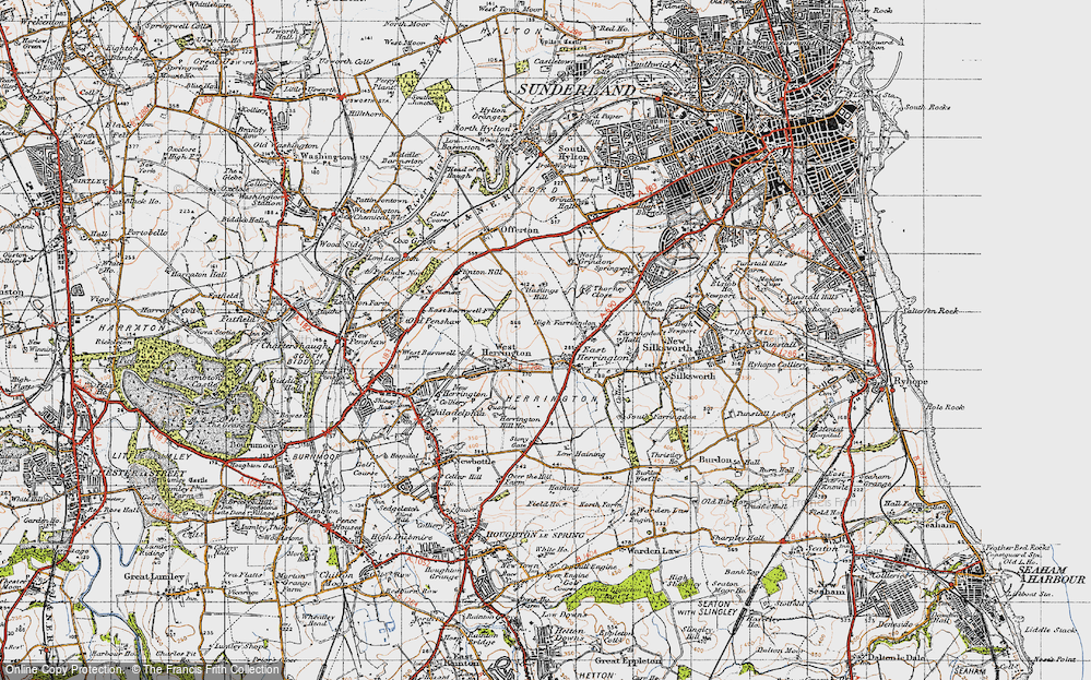 Old Map of Middle Herrington, 1947 in 1947