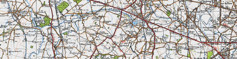 Old map of Middle Hill in 1946