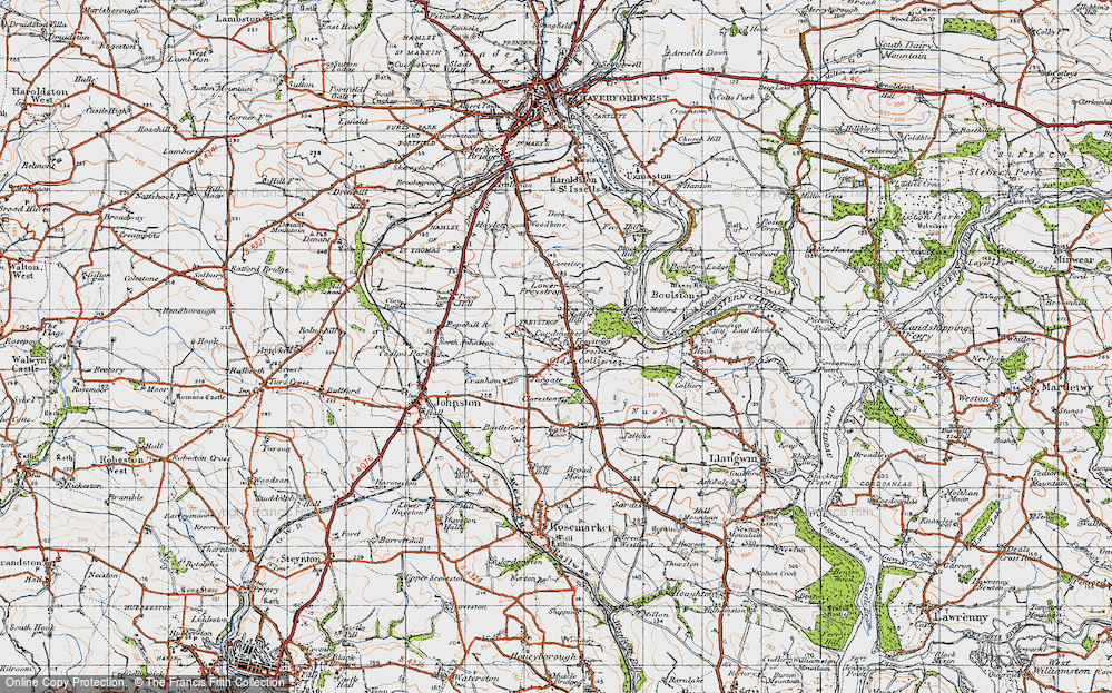 Old Map of Middle Hill, 1946 in 1946