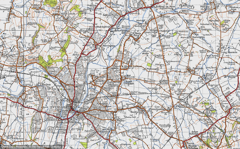 Old Map of Middle Littleton, 1946 in 1946