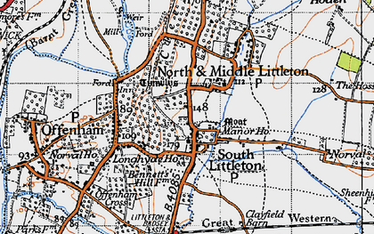 Old map of Middle Littleton in 1946