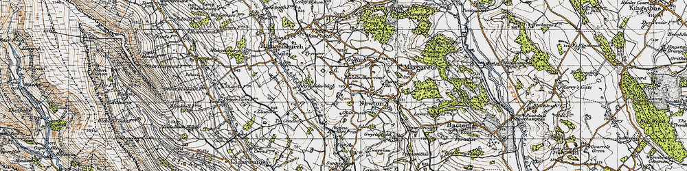 Old map of Middle Maes-coed in 1947
