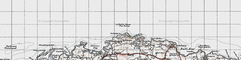 Old map of Middle Mouse in 1947