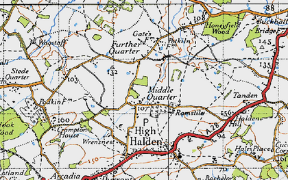 Old map of Middle Quarter in 1940