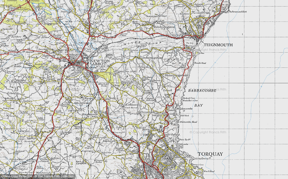 Old Map of Middle Rocombe, 1946 in 1946