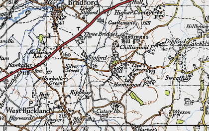 Old map of Middle Stoford in 1946
