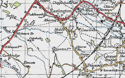 Old map of Middle Street in 1946