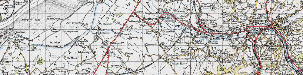 Old map of Middle Street in 1946