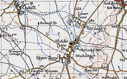 Old map of Middle Tysoe in 1946