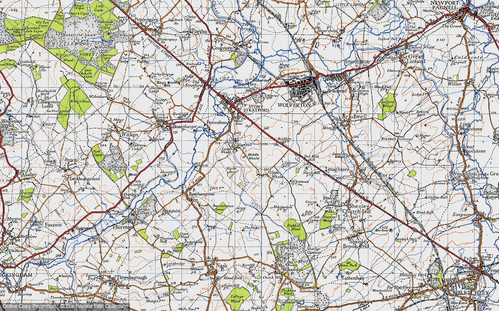 Old Map of Middle Weald, 1946 in 1946