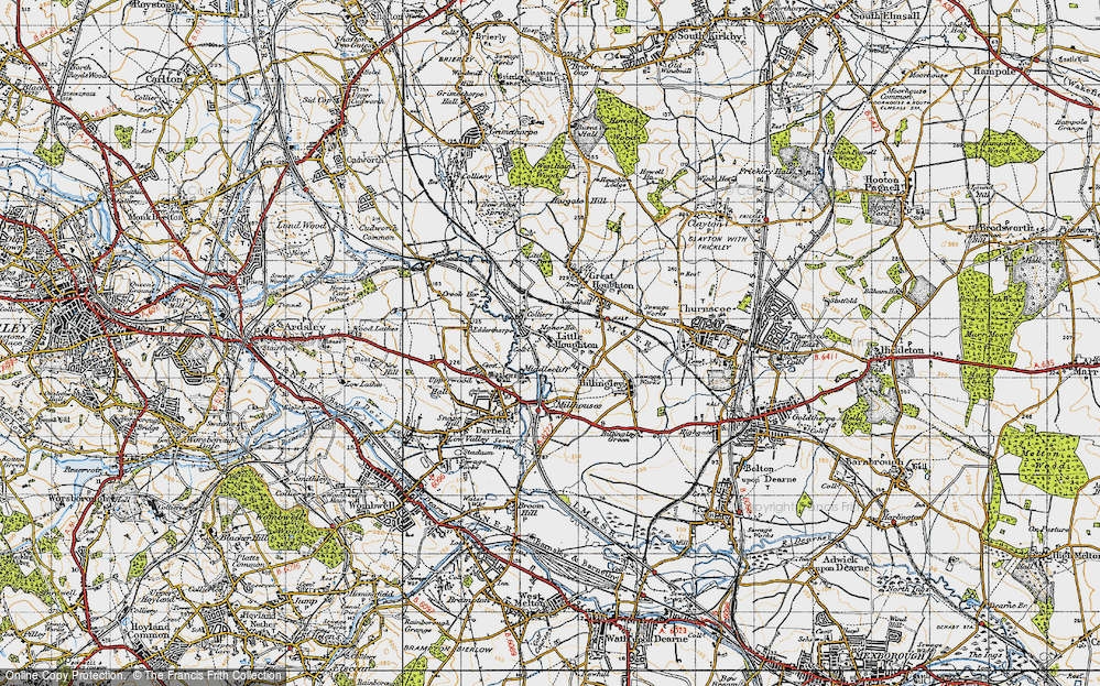 Old Map of Middlecliffe, 1947 in 1947