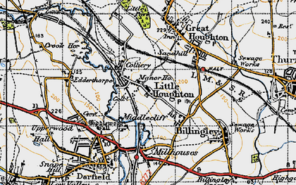 Old map of Middlecliffe in 1947