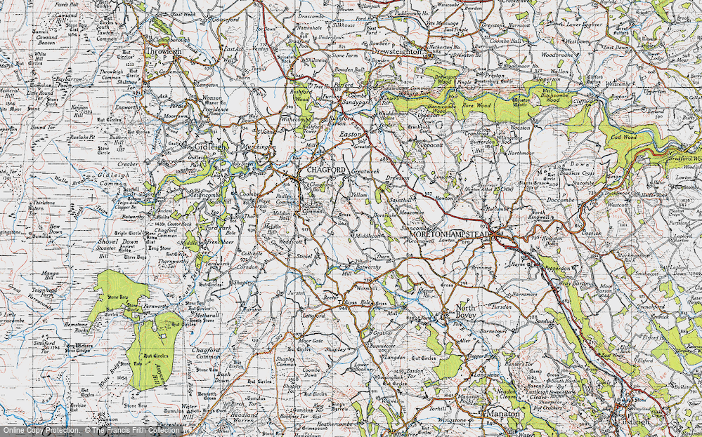 Old Map of Middlecott, 1946 in 1946