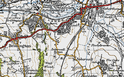 Old map of Middlecroft in 1947