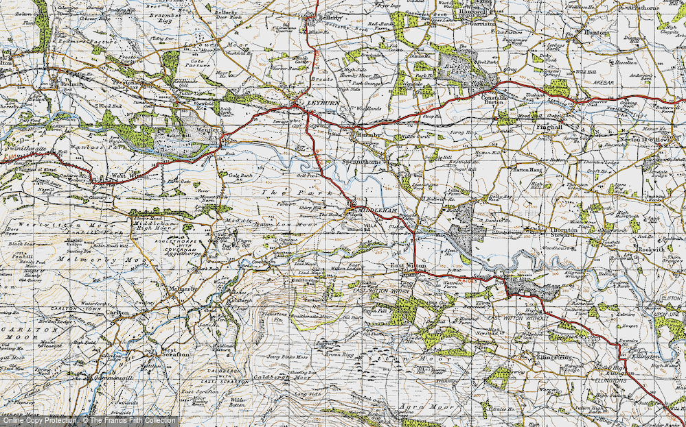 Old Map of Middleham, 1947 in 1947