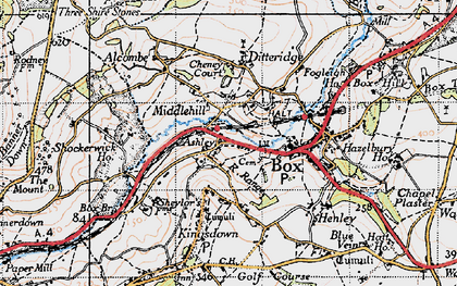 Old map of Middlehill in 1946