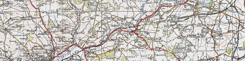Old map of Middlehill in 1946