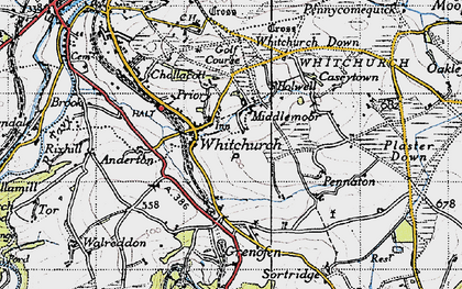 Old map of Middlemoor in 1946