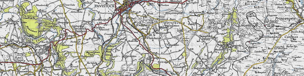 Old map of Middlemoor in 1946