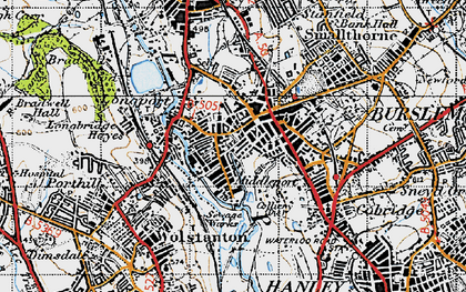 Old map of Middleport in 1946