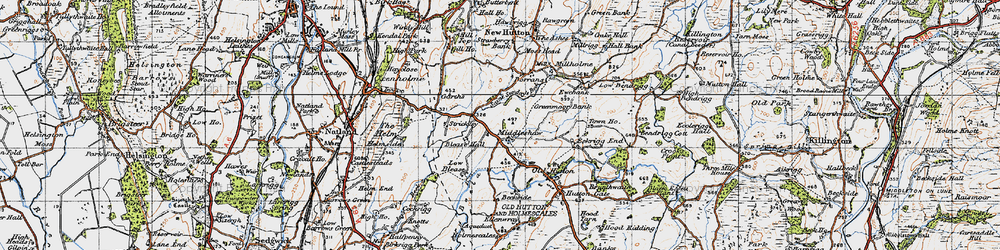 Old map of Middleshaw in 1947