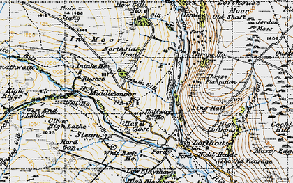 Old map of Middlesmoor in 1947