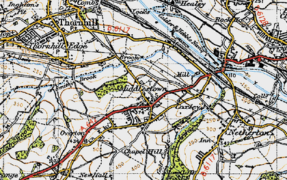 Old map of Middlestown in 1947