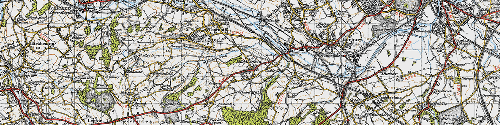 Old map of Middlestown in 1947