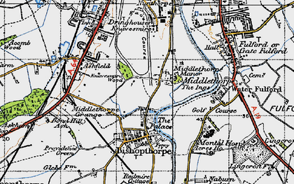 Old map of Middlethorpe in 1947