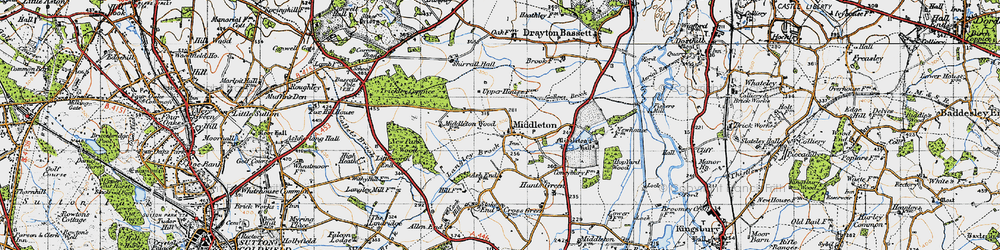 Old map of Middleton in 1946